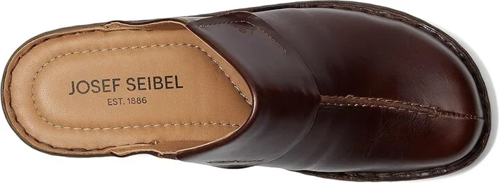 Josef Seibel Carole Women's Clog Shoes Marone Roma : EU 40 (US Women's 9-9.5) M, Leather - Image 2