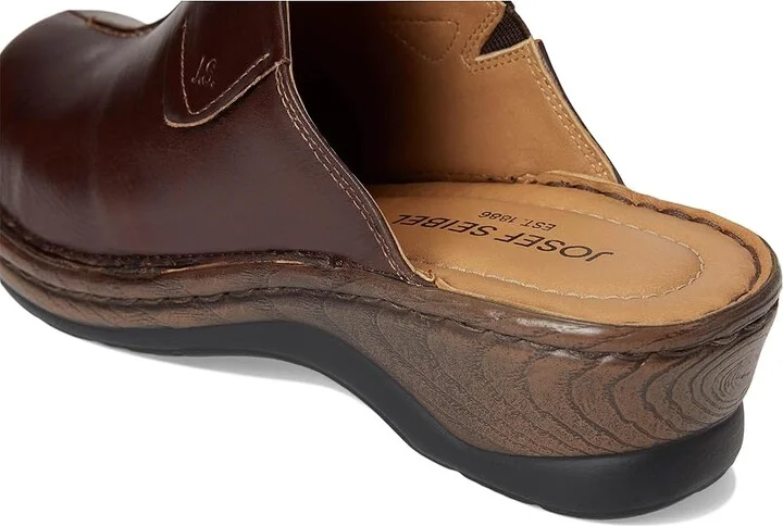Josef Seibel Carole Women's Clog Shoes Marone Roma : EU 40 (US Women's 9-9.5) M, Leather - Image 7