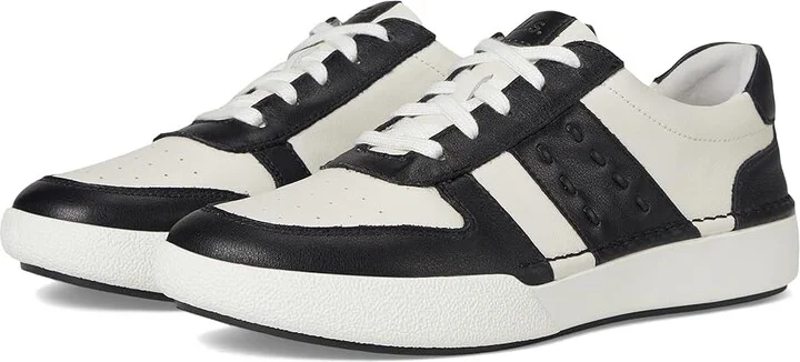 Josef Seibel Claire 27 Women's Flat Shoes White/Black : EU 37 (US Women's 6-6.5) M, Leather/Rubber