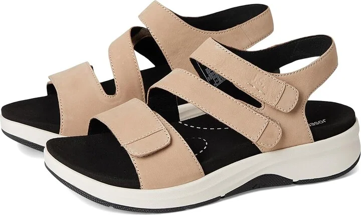 Josef Seibel Estelle 03 Women's Sandals Taupe : EU 41 (US Women's 10-10.5) M, Leather/Rubber