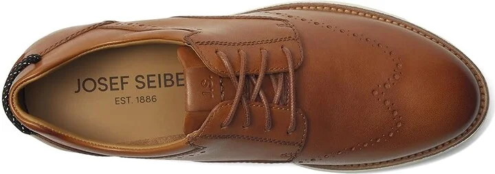 Josef Seibel Finley 02 Men's Shoes Cognac Full Grain/Kombi : EU 41 (US Men's 7.5-8) M, Leather - Image 2