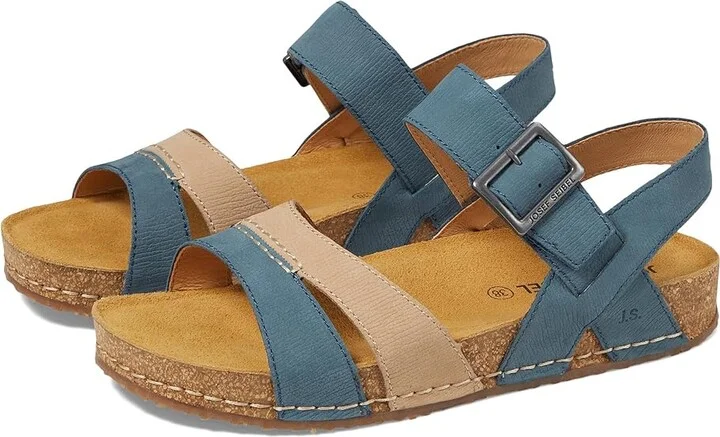 Josef Seibel Hannah 01 Women's Shoes Azur/Kombi Plio : EU 37 (US Women's 6-6.5) M, Leather