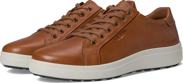 Josef Seibel Maddox 05 Men's Lace-up Boots Cognac : EU 44 (US Men's 10.5) M, Leather