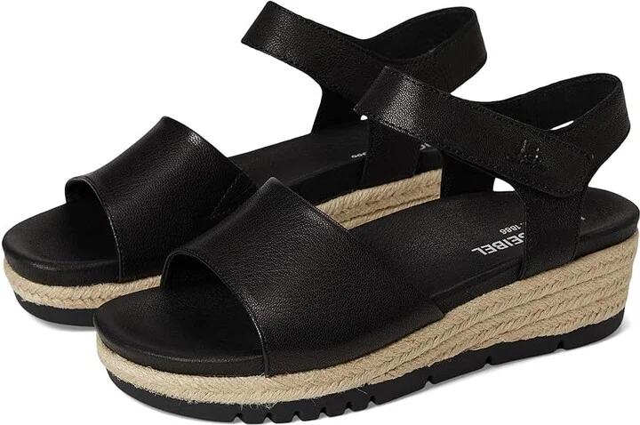 Josef Seibel Miranda 02 Women's Sandals Black : EU 40 (US Women's 9-9.5) M, Leather