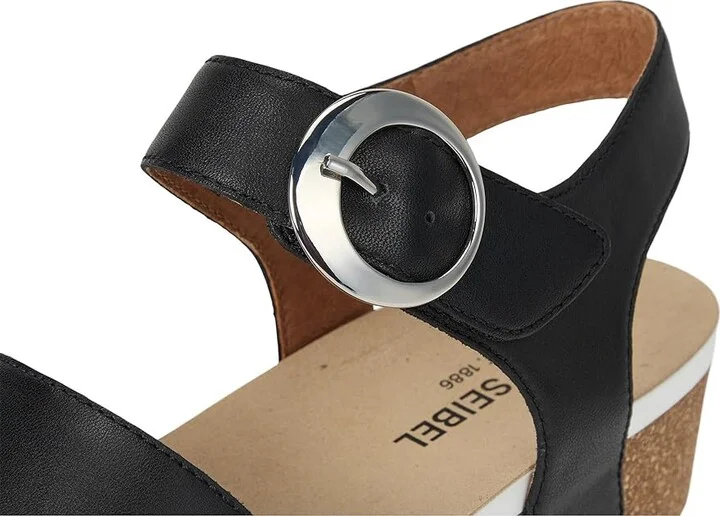 Josef Seibel Quinn 16 Women's Sandals Black : EU 42 (US Women's 11) M, Leather - Image 7
