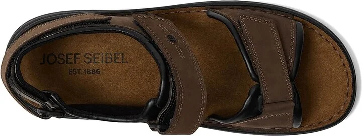 Josef Seibel Rafe Men's Hook and Loop Shoes Brasil/Black Fettnubuk : EU 44 (US Men's 10.5) M, Leather - Image 2