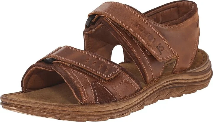 Josef Seibel Raul 19 Men's Sandals Castagne/Brasil : EU 44 (US Men's 10.5) M, Full Grain leather - Image 2