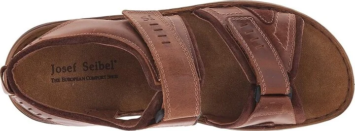 Josef Seibel Raul 19 Men's Sandals Castagne/Brasil : EU 44 (US Men's 10.5) M, Full Grain leather - Image 3