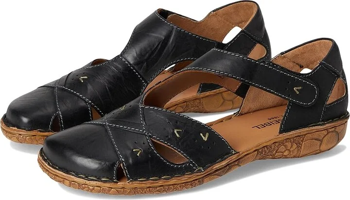 Josef Seibel Rosalie 03 Women's Flat Shoes Black : EU 42 (US Women's 11) M, Leather