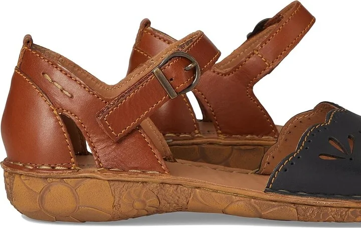 Josef Seibel Rosalie 04 Women's Flat Shoes Black/Camel : EU 37 (US Women's 6-6.5) M, Leather - Image 7