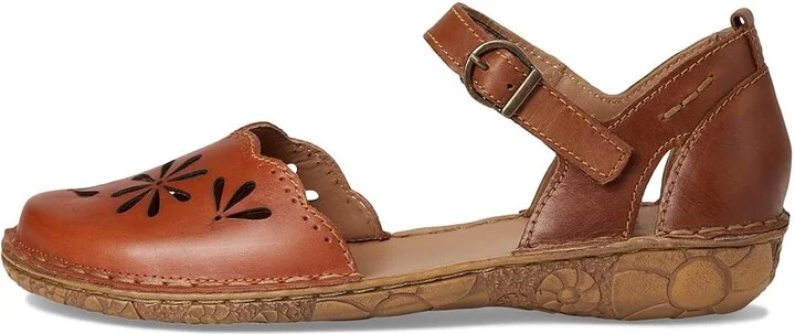 Josef Seibel Rosalie 04 Women's Flat Shoes Orange/Camel : EU 36 (US Women's 5-5.5) M, Leather - Image 6