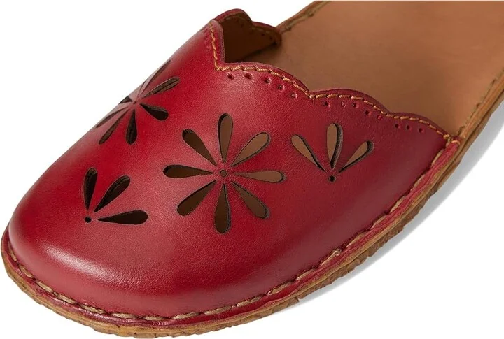 Josef Seibel Rosalie 04 Women's Flat Shoes Red/Camel : EU 38 (US Women's 7-7.5) M, Leather - Image 7
