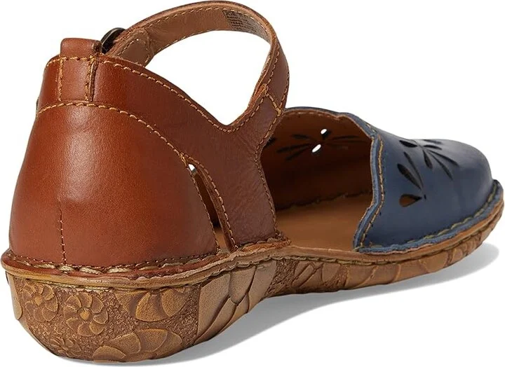 Josef Seibel Rosalie 04 Women's Flat Shoes Shark/Camel : EU 42 (US Women's 11) M, Leather - Image 4