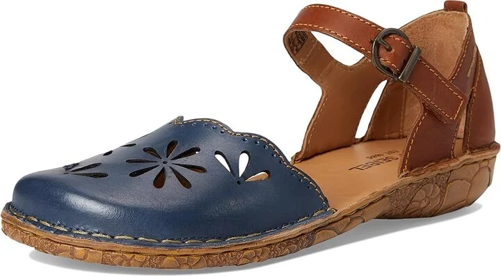 Josef Seibel Rosalie 04 Women's Flat Shoes Shark/Camel : EU 42 (US Women's 11) M, Leather - Image 5