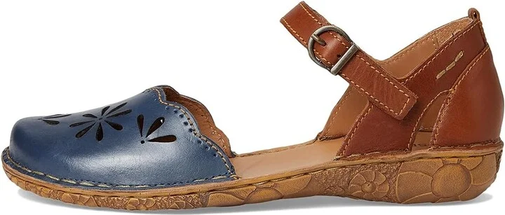 Josef Seibel Rosalie 04 Women's Flat Shoes Shark/Camel : EU 42 (US Women's 11) M, Leather - Image 6