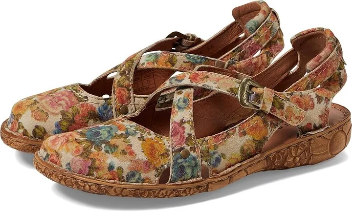 Josef Seibel Rosalie 13 Women's Sandals Beige/Multi Blossom : EU 36 (US Women's 5-5.5) M, Leather