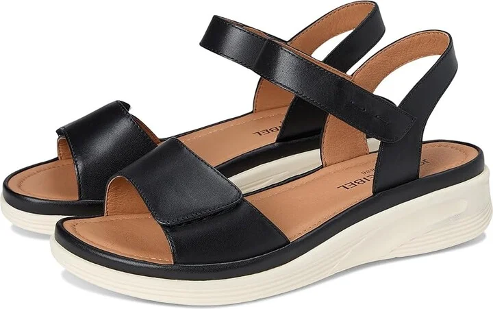 Josef Seibel Sevran 01 Women's Sandals Black : EU 38 (US Women's 7-7.5) M, Leather