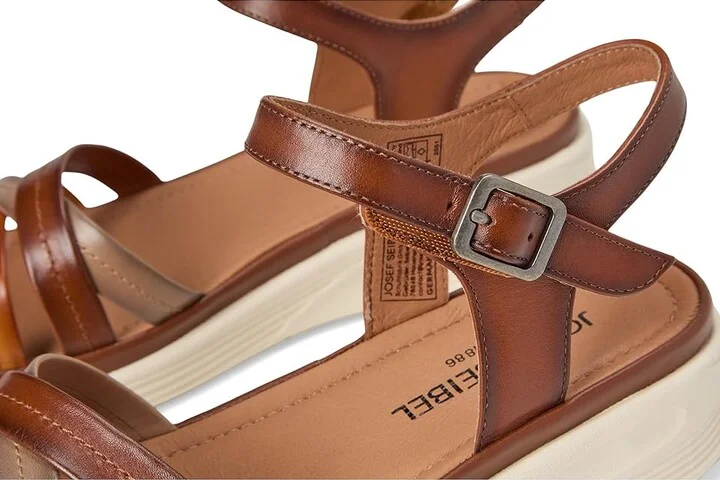 Josef Seibel Sevran 02 Women's Sandals Cognac : EU 36 (US Women's 5-5.5) M, Leather - Image 7
