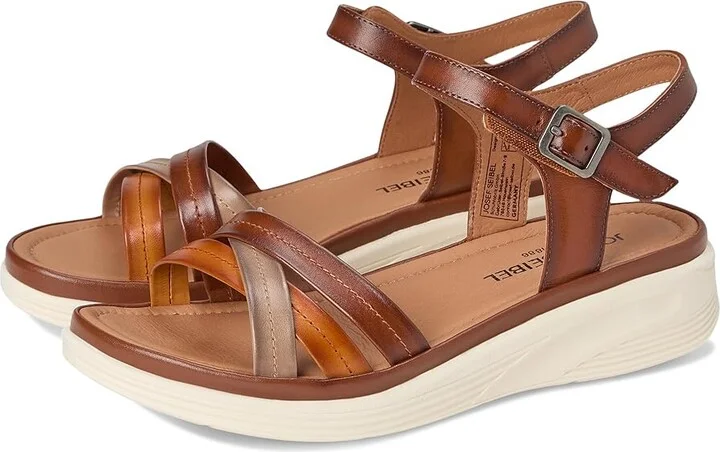 Josef Seibel Sevran 02 Women's Sandals Cognac : EU 36 (US Women's 5-5.5) M, Leather