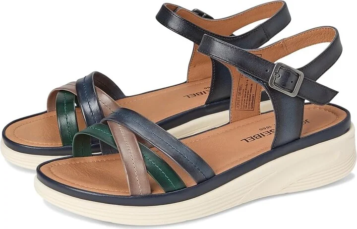 Josef Seibel Sevran 02 Women's Sandals Dark Blue : EU 36 (US Women's 5-5.5) M, Leather