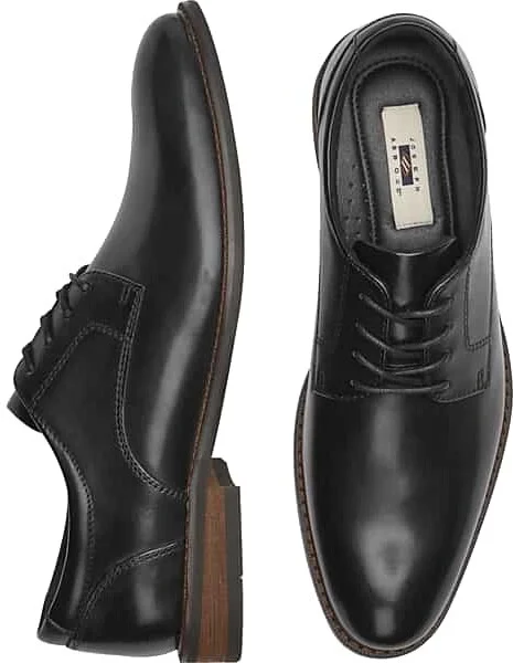 Joseph Abboud Men's Cosmo Leather Plain Toe Oxfords Black