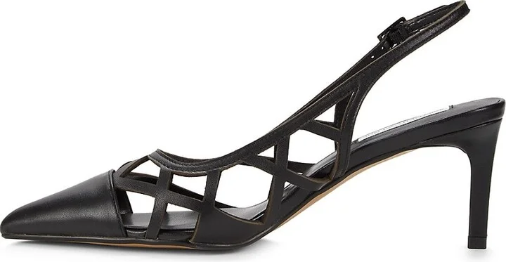 Josephine 70MM Leather Cutout Slingback Pumps - Image 4
