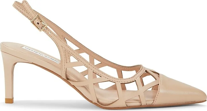 Josephine 70MM Leather Cutout Slingback Pumps