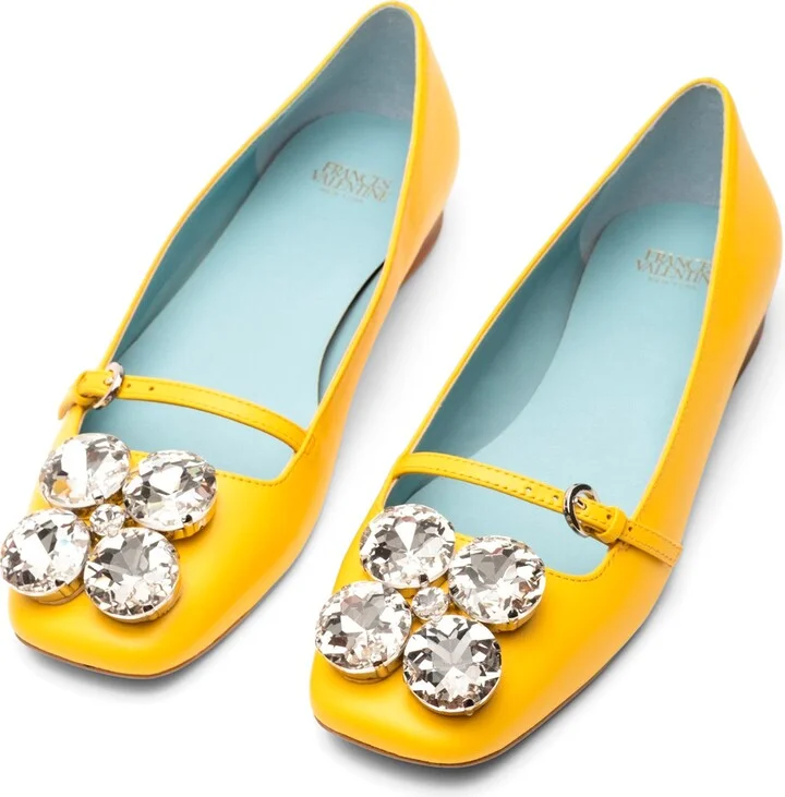 Josephine Crystal Embellished Flat - Image 8