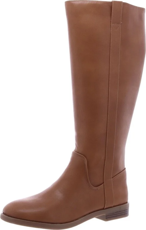 Josephine Womens Faux Leather Riding Knee-High Boots
