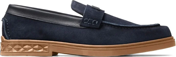 Josh Driver suede penny loafers
