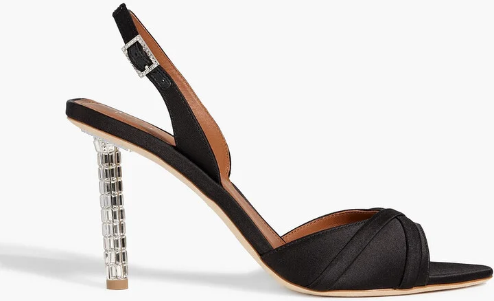 Joss 90 satin slingback sandals