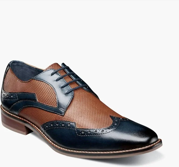 Joss Wingtip Oxford Shoe In Navy