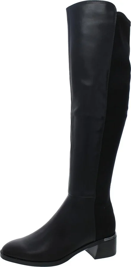Jotty Womens Faux Leather Zipper Over-The-Knee Boots