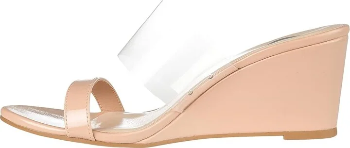 Journee Collection Angelina Wedge Women's Shoes Beige : 12 M, Synthetic - Image 6