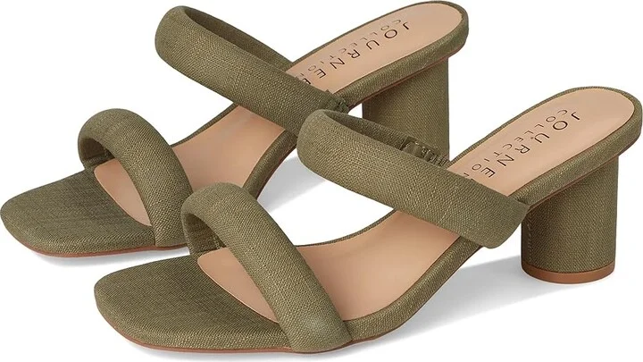 Journee Collection Aniko Women's Dress Sandals Green : 5.5 M