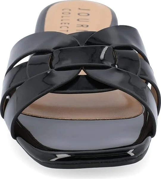 Journee Collection Arrina Women's Sandals Black : 7 M, Synthetic - Image 4