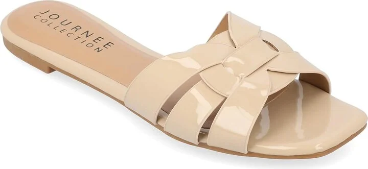 Journee Collection Arrina Women's Sandals Nude : 6.5 M, Synthetic