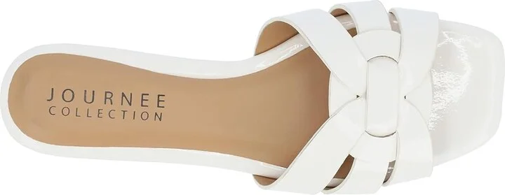 Journee Collection Arrina Women's Sandals White : 6.5 M, Synthetic - Image 2