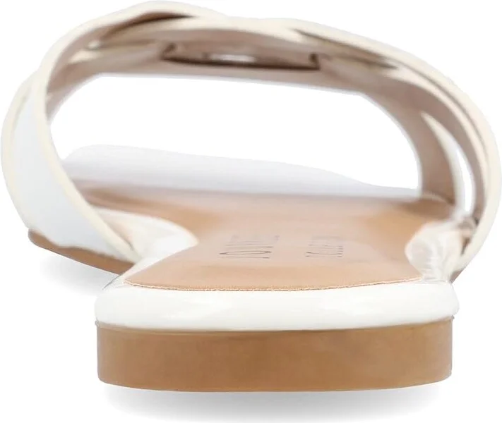 Journee Collection Arrina Women's Sandals White : 6.5 M, Synthetic - Image 3