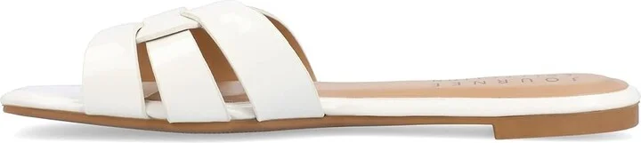 Journee Collection Arrina Women's Sandals White : 6.5 M, Synthetic - Image 5