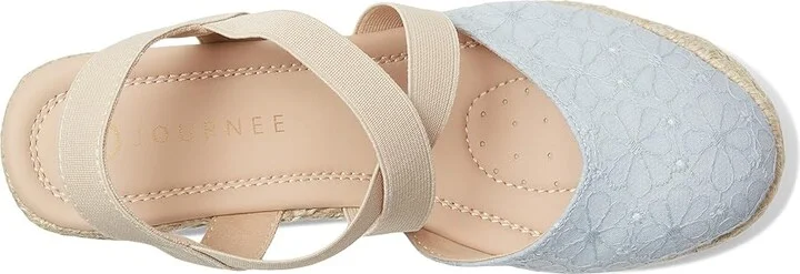 Journee Collection Ashlee Women's Wedge Shoes Blue : 8 M, Synthetic - Image 2