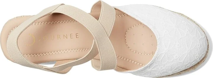 Journee Collection Ashlee Women's Wedge Shoes White : 10 M, Synthetic - Image 2