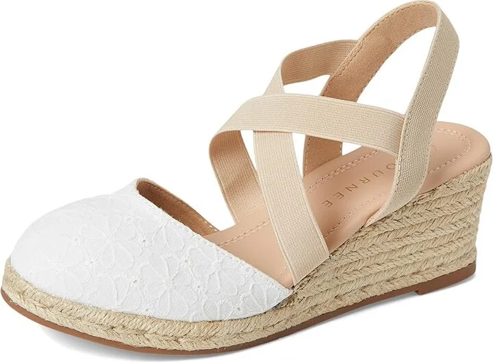 Journee Collection Ashlee Women's Wedge Shoes White : 10 M, Synthetic - Image 5