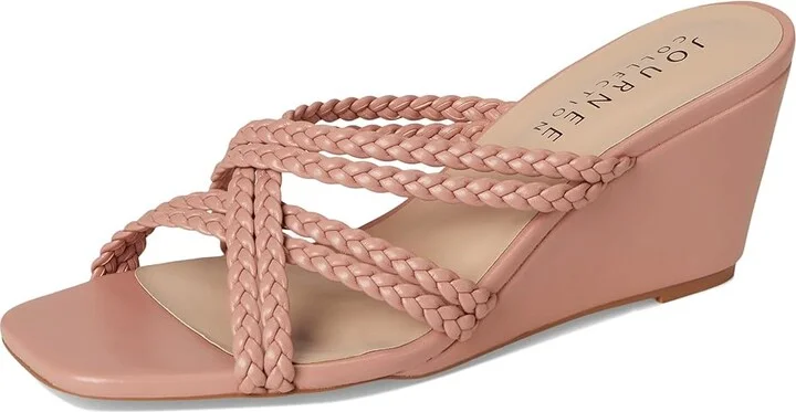 Journee Collection Baylen Women's Wedge Shoes Blush : 9.5 M - Image 5