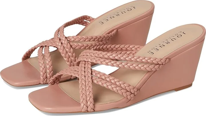 Journee Collection Baylen Women's Wedge Shoes Blush : 9.5 M