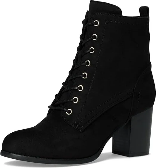 Journee Collection Baylor Bootie Women's Boots Black : 8 W, Suede - Image 5