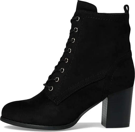 Journee Collection Baylor Bootie Women's Boots Black : 8 W, Suede - Image 6