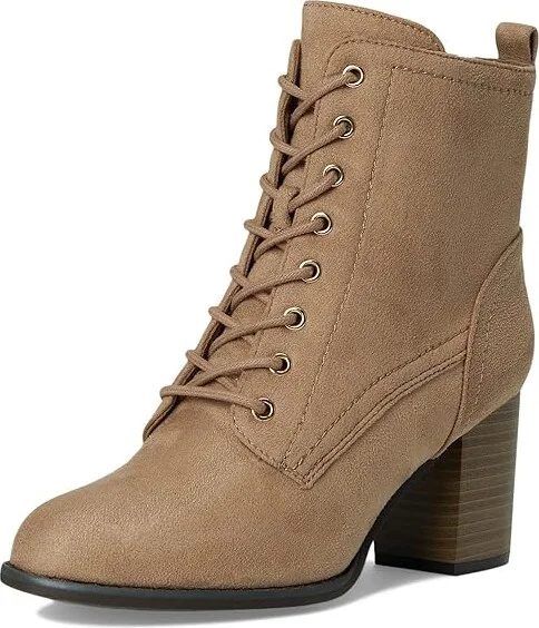 Journee Collection Baylor Bootie Women's Boots Taupe : 8 W, Suede - Image 5