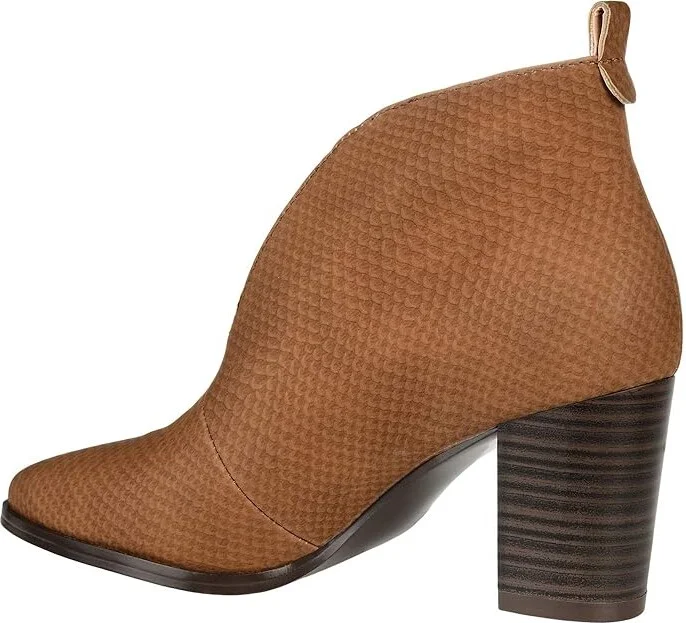 Journee Collection Bellamy Bootie Women's Shoes Tan : 5.5 M, Synthetic - Image 6