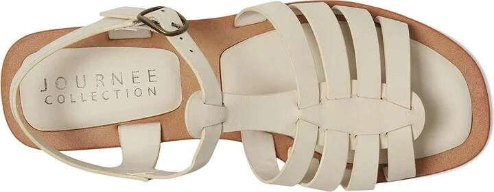 Journee Collection Benicia Women's Sandals Bone : 9.5 M - Image 2